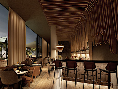 Radisson Blu Hotel at Porsche Design Tower Stuttgart: Bar/salotto