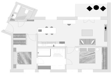 rostock apartment LIVING HOTEL: 平面图（会议室）